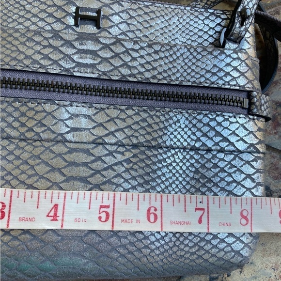Halston Heritage Snake Embossed Crossbody Bag Small - Picture 6 of 7